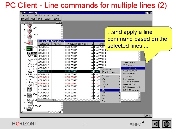 PC Client - Line commands for multiple lines (2) . . . and apply PC Client - Line commands for multiple lines (2) . . . and apply