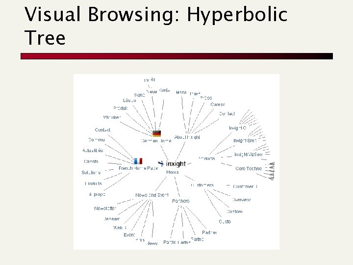 Visual Browsing: Hyperbolic Tree 