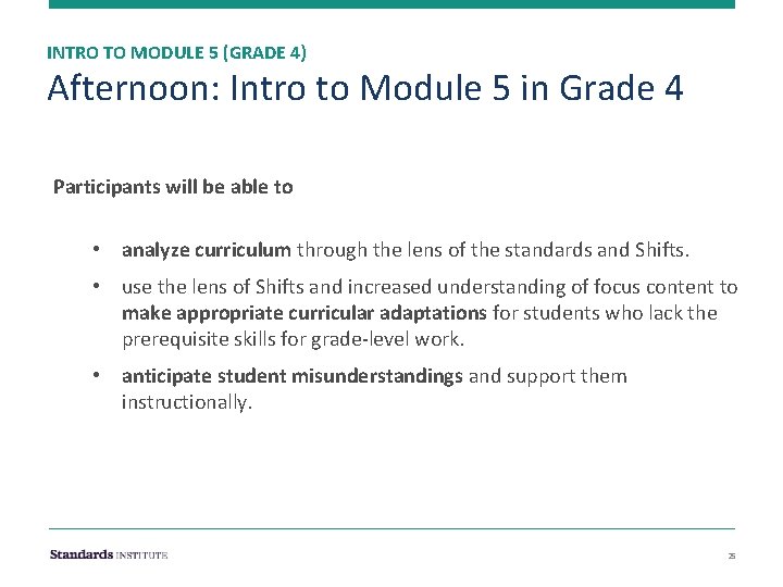 INTRO TO MODULE 5 (GRADE 4) Afternoon: Intro to Module 5 in Grade 4