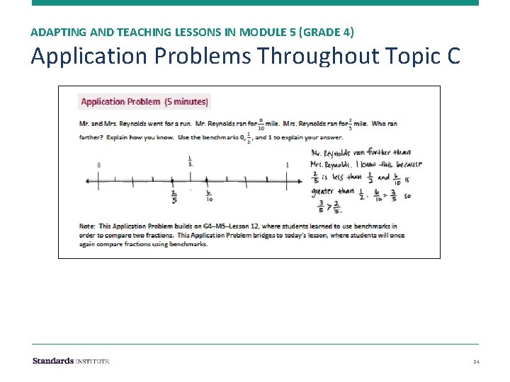 ADAPTING AND TEACHING LESSONS IN MODULE 5 (GRADE 4) Application Problems Throughout Topic C