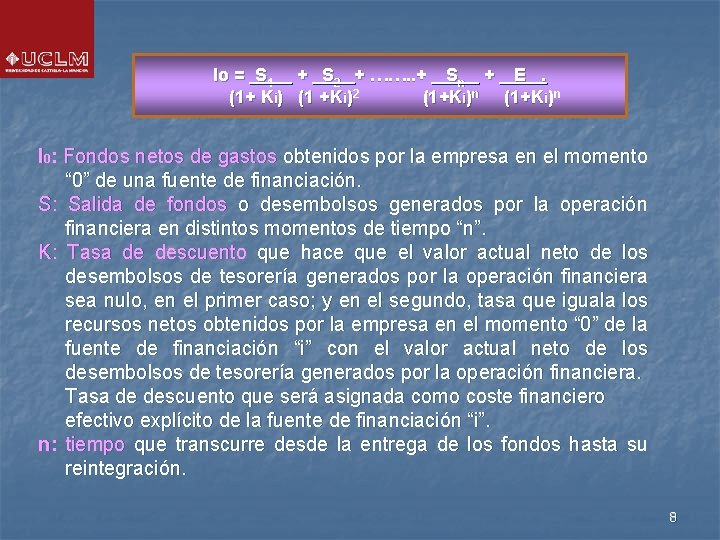 Io = S 1 + S 2 + ……. . + Sn + E. Io = S 1 + S 2 + ……. . + Sn + E.
