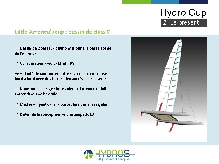 Hydro Cup 2 - Le présent Little America’s cup : dessin de class C