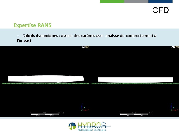 CFD Expertise RANS – Calculs dynamiques : dessin des carènes avec analyse du comportement