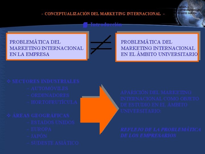 PROGRAMA DE DOCTORADO EN ADMINISTRACIÓN UNIVERSIDAD DE SEVILLA - CONCEPTUALIZACIÓN DEL MARKETING INTERNACIONAL -