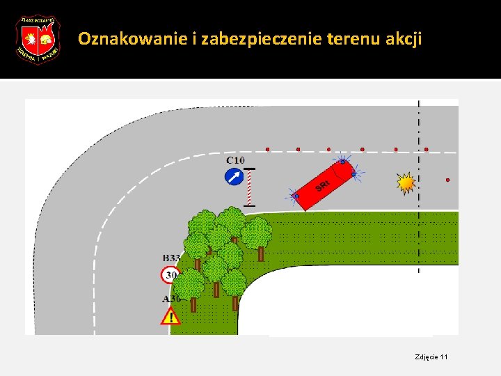 21 Oznakowanie i zabezpieczenie terenu akcji Zdjęcie 11 