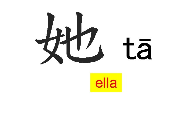 她 tā ella 她 tā ella
