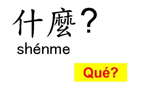 什麼? shénme Qué? 什麼? shénme Qué?