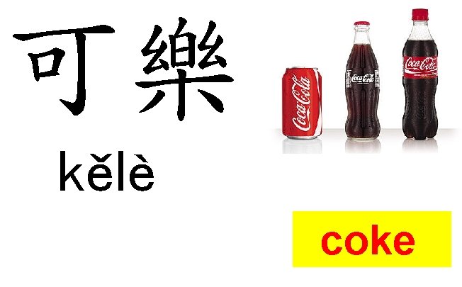 可樂 kělè coke 可樂 kělè coke