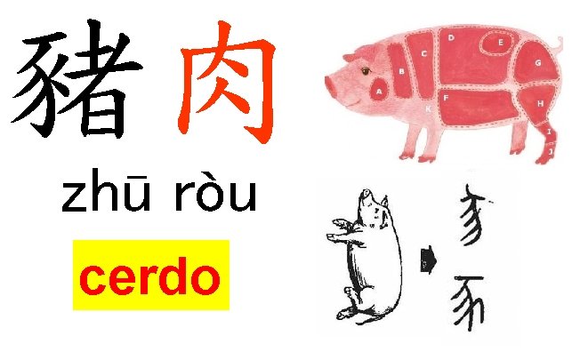 豬肉 zhū ròu cerdo 豬肉 zhū ròu cerdo