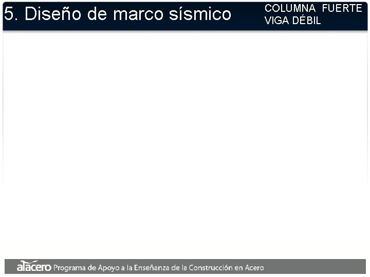 5. Diseño de marco sísmico COLUMNA FUERTE VIGA DÉBIL 