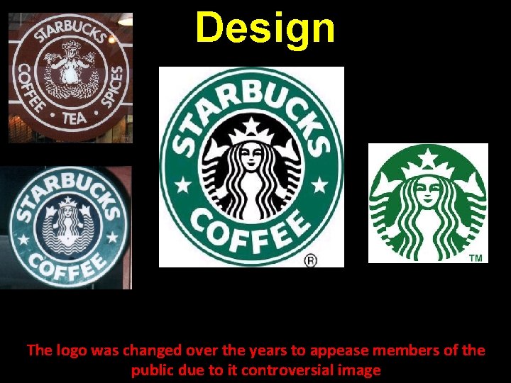 Design The logo was changed over the years to appease members of the public
