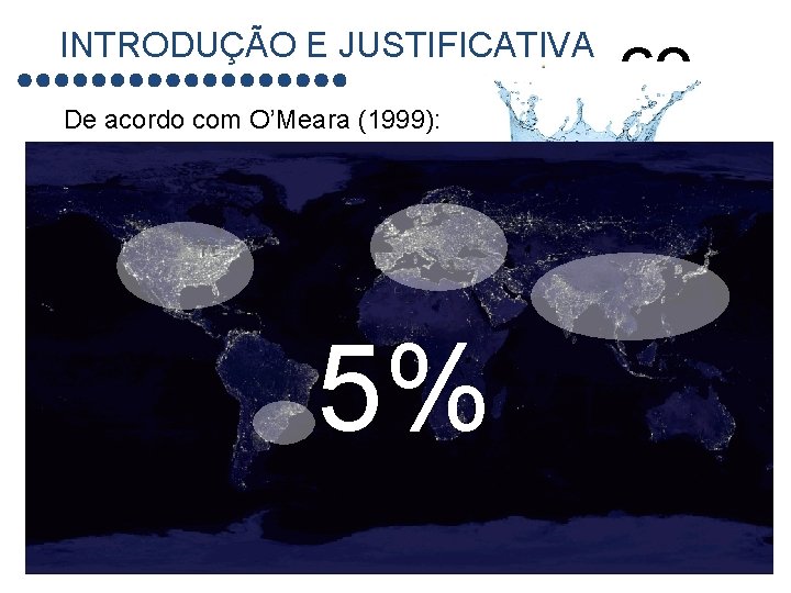 INTRODUÇÃO E JUSTIFICATIVA De acordo com O’Meara (1999): >50% 80% 60% 75% 5% CO