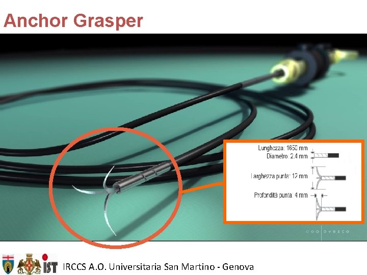 Anchor Grasper Meccanismo di Apertura della Pinza ad Ancora IRCCS A. O. Universitaria San