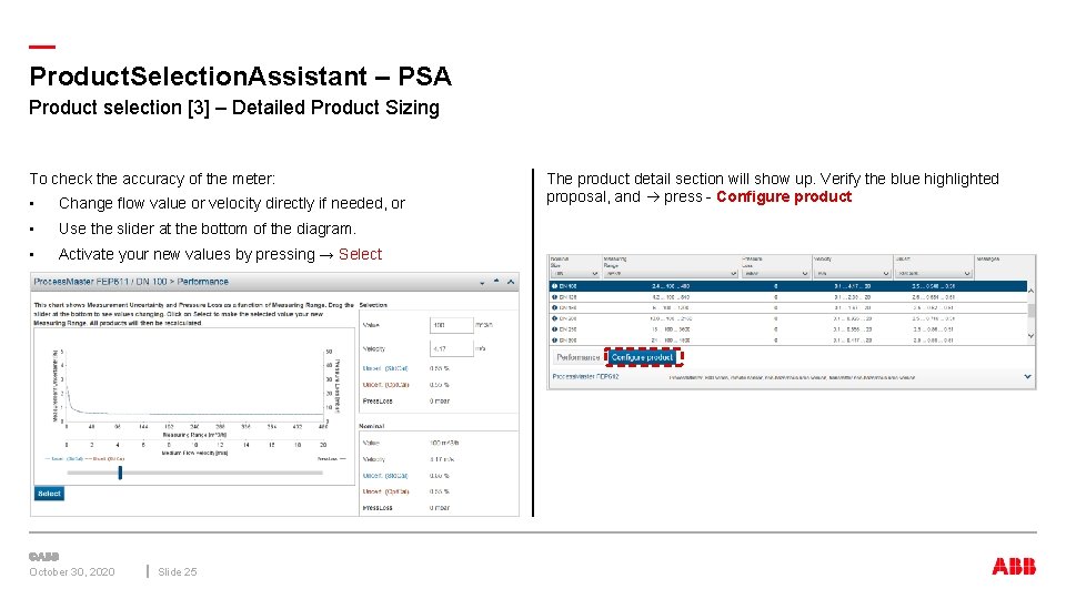 — Product. Selection. Assistant – PSA Product selection [3] – Detailed Product Sizing To