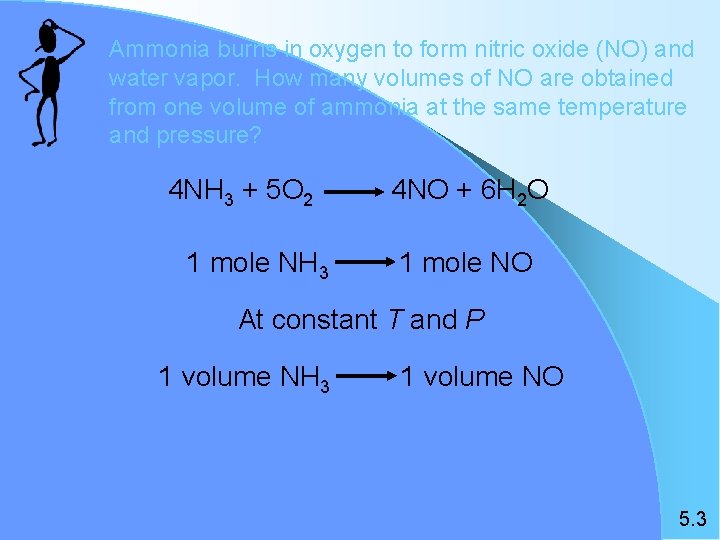 Ammonia burns in oxygen to form nitric oxide (NO) and water vapor. How many