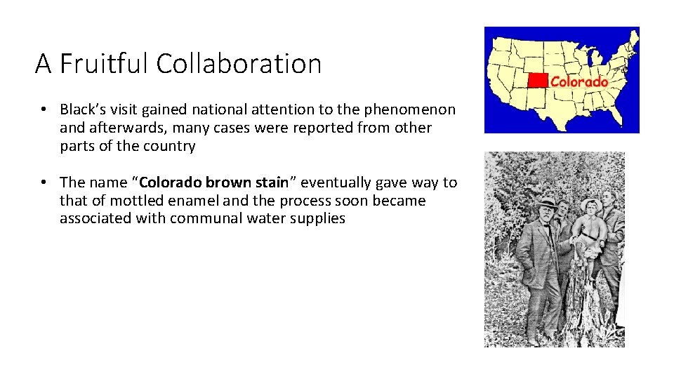 A Fruitful Collaboration • Black’s visit gained national attention to the phenomenon and afterwards, A Fruitful Collaboration • Black’s visit gained national attention to the phenomenon and afterwards,