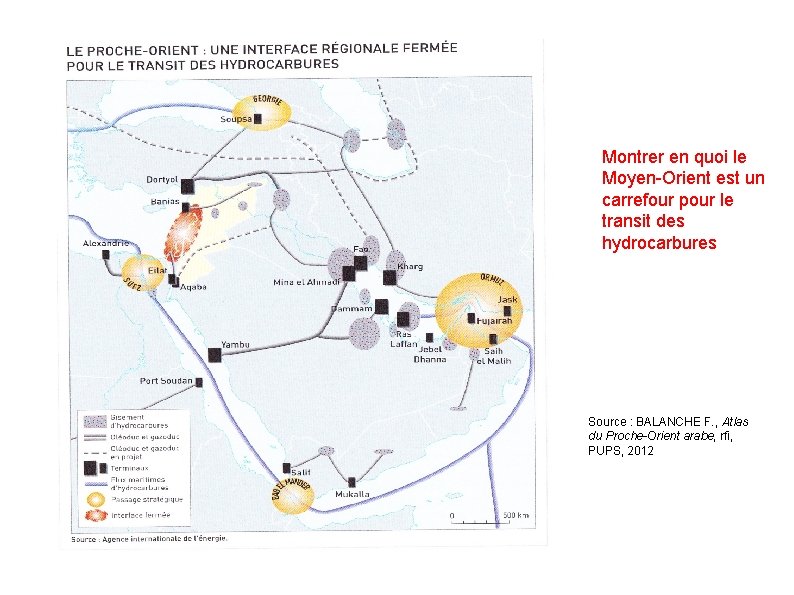 Montrer en quoi le Moyen-Orient est un carrefour pour le transit des hydrocarbures Source