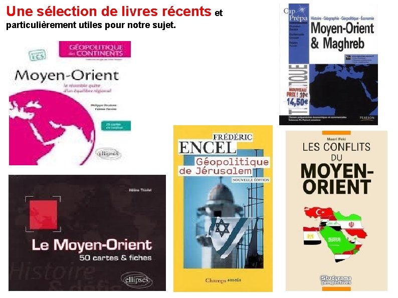 Une sélection de livres récents et particulièrement utiles pour notre sujet. 