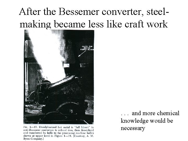 After the Bessemer converter, steelmaking became less like craft work . . . and