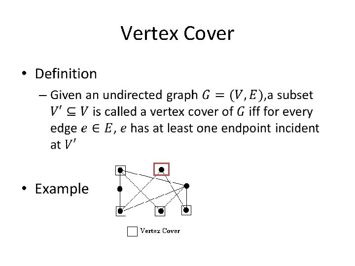 Vertex Cover • 