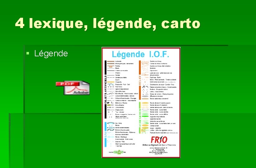 4 lexique, légende, carto § Légende 