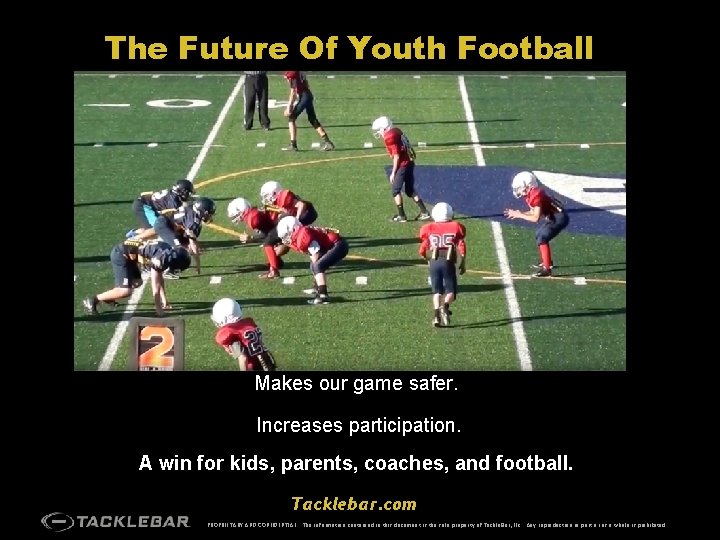 The Future Of Youth Football Makes our game safer. Increases participation. A win for