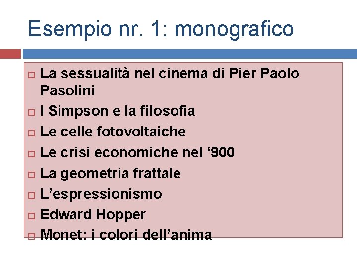 Esempio nr. 1: monografico La sessualità nel cinema di Pier Paolo Pasolini I Simpson