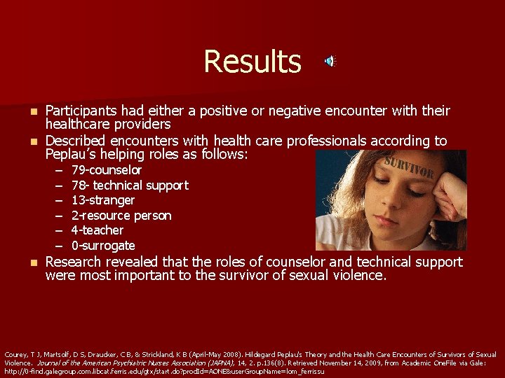 Results Participants had either a positive or negative encounter with their healthcare providers n