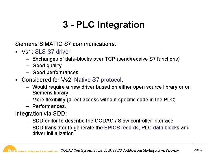 3 - PLC Integration Siemens SIMATIC S 7 communications: § Vs 1: SLS S 3 - PLC Integration Siemens SIMATIC S 7 communications: § Vs 1: SLS S