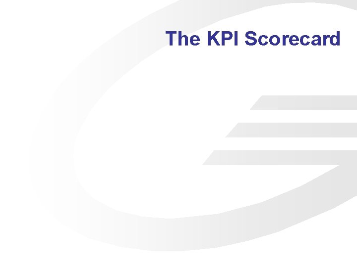 The KPI Scorecard 