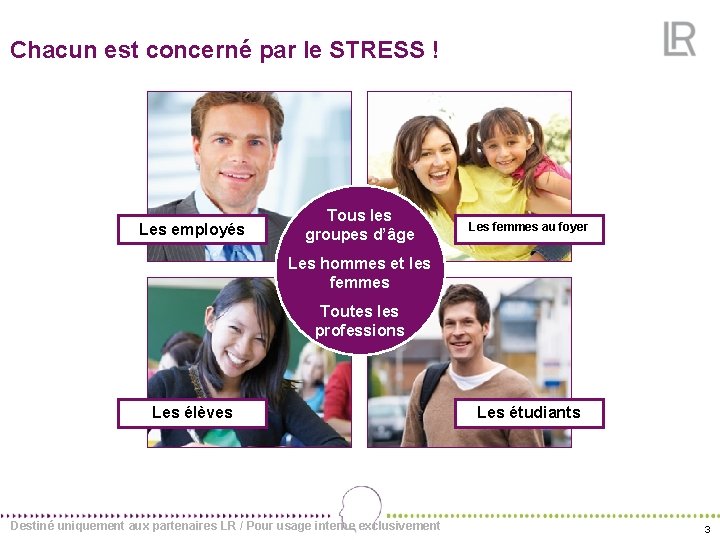 Chacun est concerné par le STRESS ! Les employés Tous les groupes d’âge Les