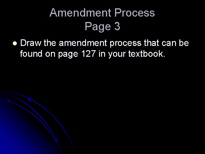 Amendment Process Page 3 l Draw the amendment process that can be found on