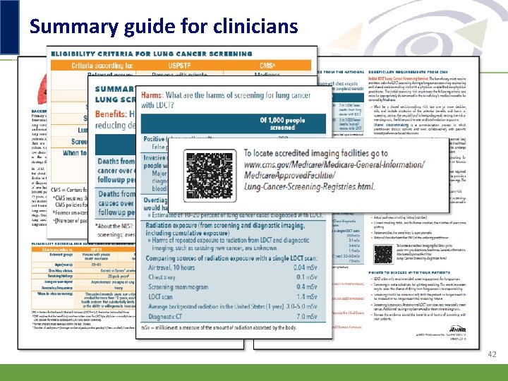 Summary guide for clinicians 42 