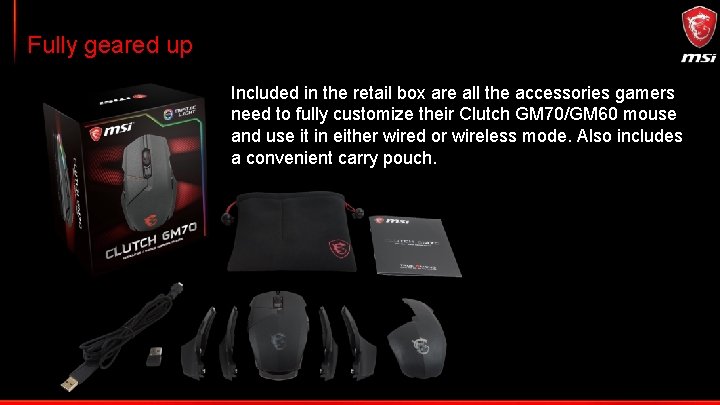Fully geared up Included in the retail box are all the accessories gamers need