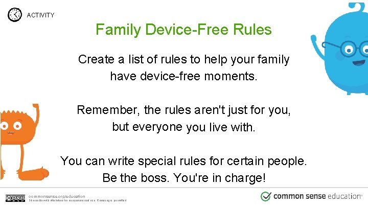 ACTIVITY Family Device-Free Rules Create a list of rules to help your family have ACTIVITY Family Device-Free Rules Create a list of rules to help your family have