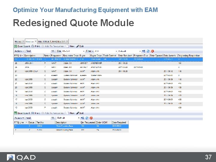 Optimize Your Manufacturing Equipment with EAM Redesigned Quote Module 37 Optimize Your Manufacturing Equipment with EAM Redesigned Quote Module 37