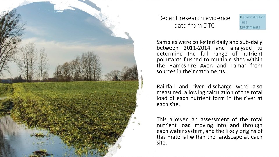 Recent research evidence data from DTC Samples were collected daily and sub-daily between 2011