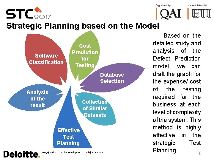 Strategic Planning based on the Model Software Classification Cost Prediction for Testing Database Selection