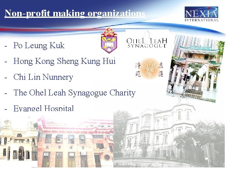 Non-profit making organizations - Po Leung Kuk - Hong Kong Sheng Kung Hui -