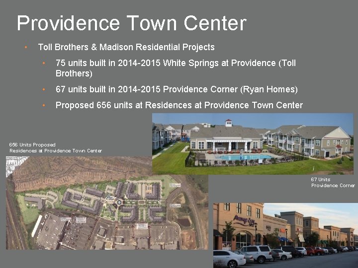 Providence Town Center • Toll Brothers & Madison Residential Projects • 75 units built