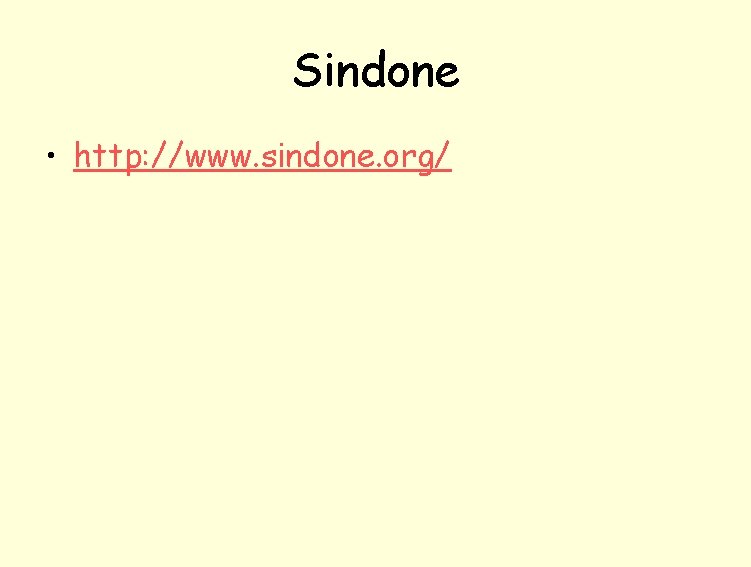 Sindone • http: //www. sindone. org/ 