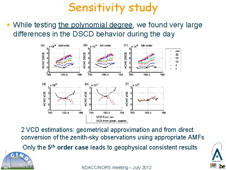 Sensitivity study § While testing the polynomial degree, we found very large differences in