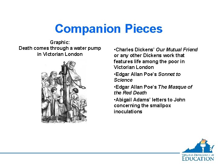 Companion Pieces Graphic: Death comes through a water pump in Victorian London • Charles