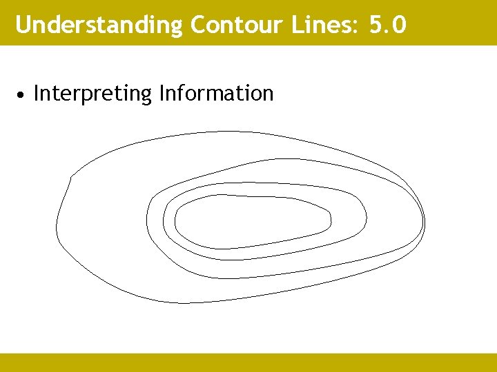 Understanding Contour Lines: 5. 0 • Interpreting Information What terrain is this? 