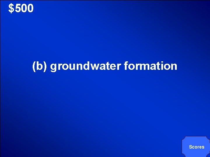 © Mark E. Damon - All Rights Reserved $500 (b) groundwater formation Scores 