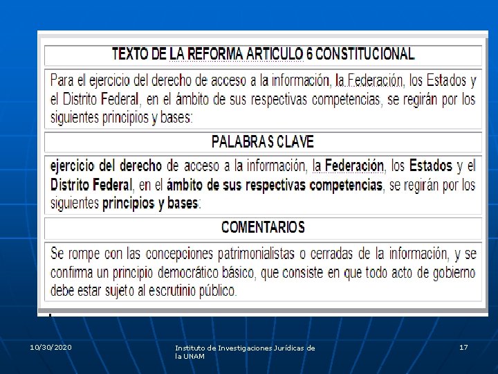 10/30/2020 Instituto de Investigaciones Jurídicas de la UNAM 17 