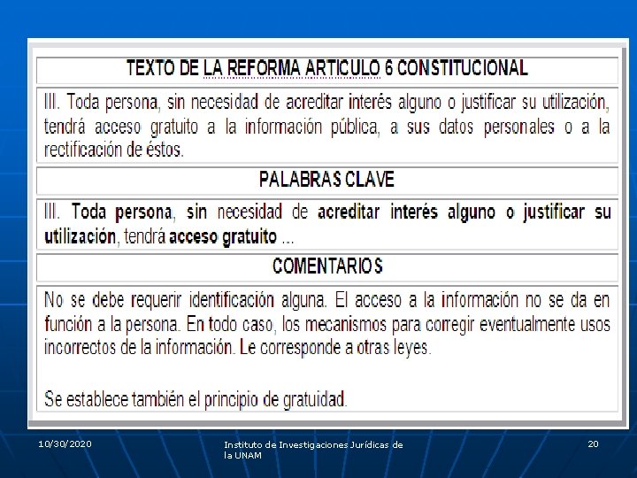 10/30/2020 Instituto de Investigaciones Jurídicas de la UNAM 20 