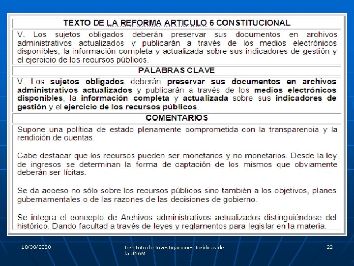 10/30/2020 Instituto de Investigaciones Jurídicas de la UNAM 22 