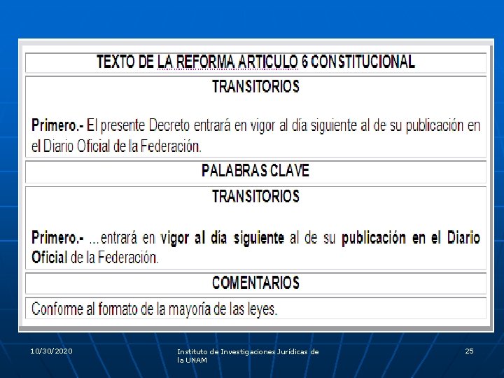 10/30/2020 Instituto de Investigaciones Jurídicas de la UNAM 25 