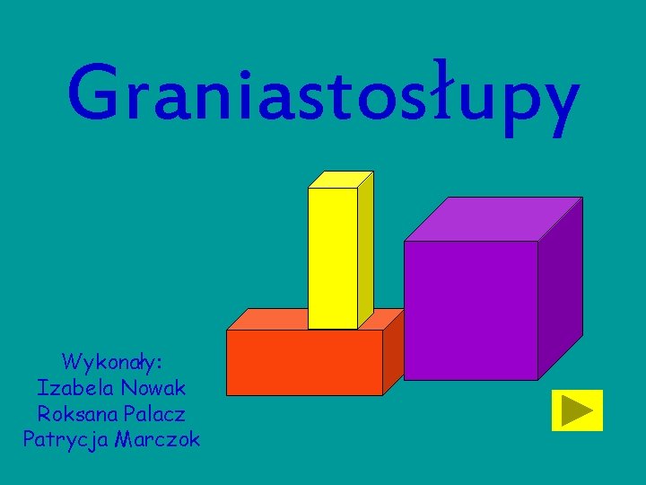 Graniastosłupy Wykonały: Izabela Nowak Roksana Palacz Patrycja Marczok 